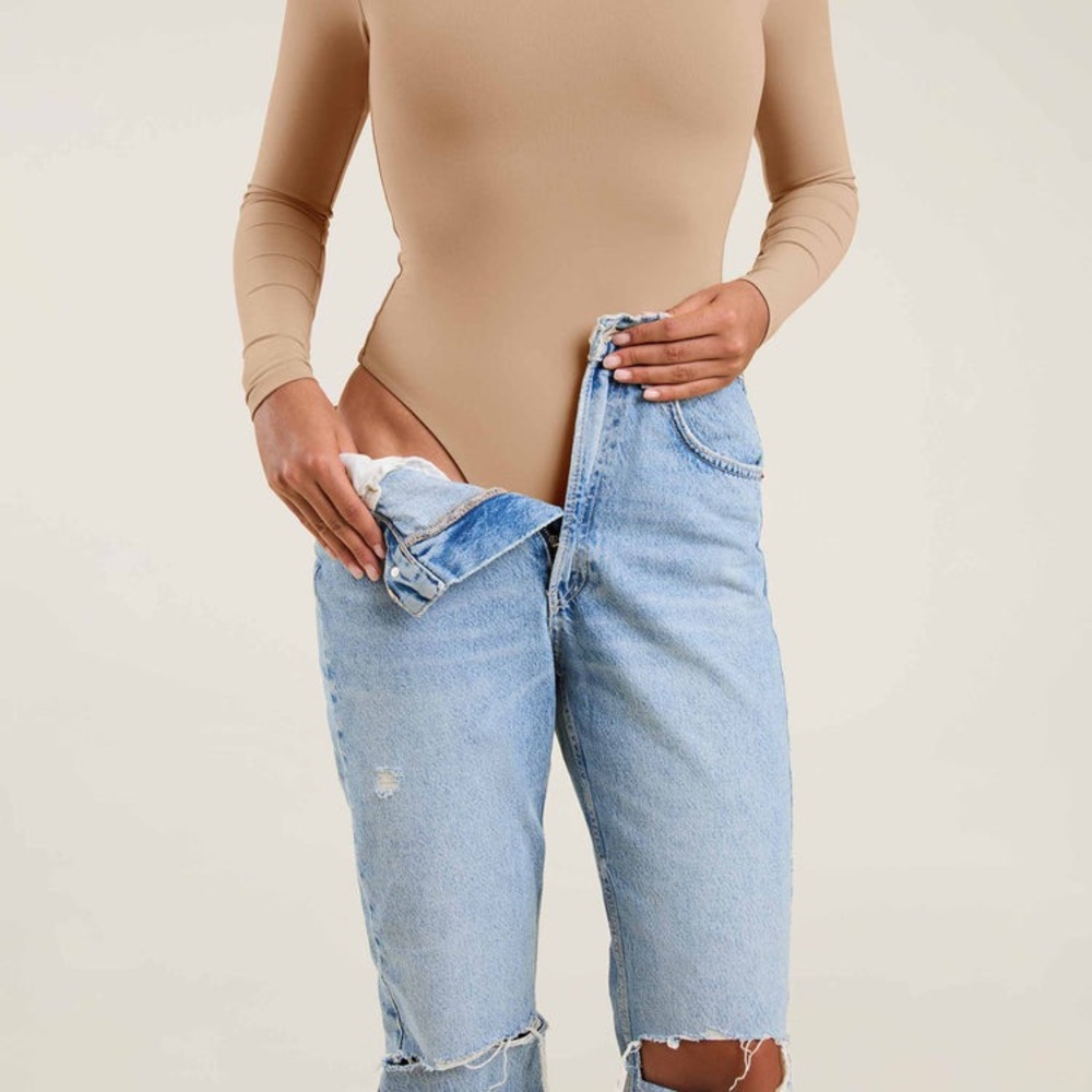 Nuuds Oat Square Neck Bodysuit - Picture 3 of 6